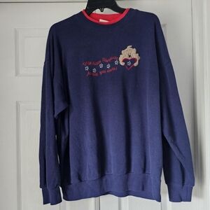 Vintage y2k "dogs leave pawprints on you're heart" sweatshirt